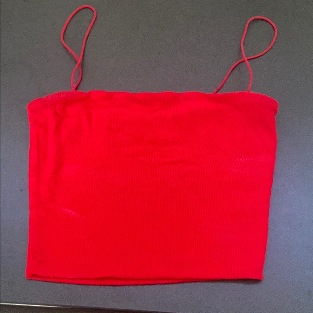 Red crop top
